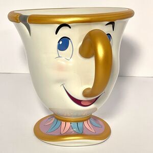 Disney Authentic Beauty and the Beast Chip Mug Ceramic 12 oz EUC Coffee Cup